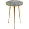 22" Aluminum Tripod Legs Accent Table with Shaded Glass Top